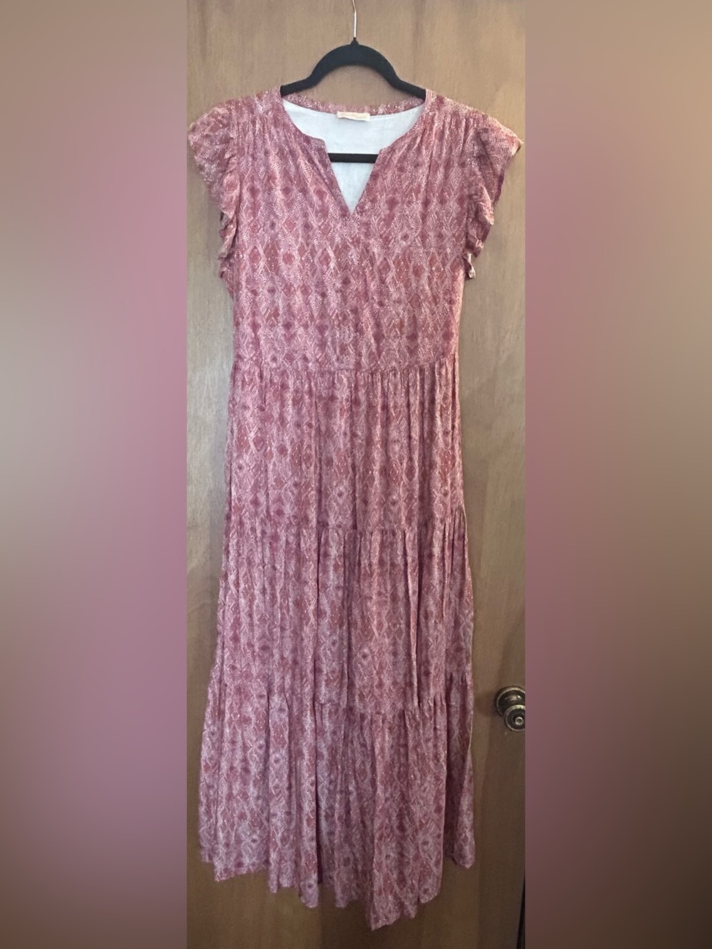 Sweet Magnolia Ikat Tiered Maxi Dress